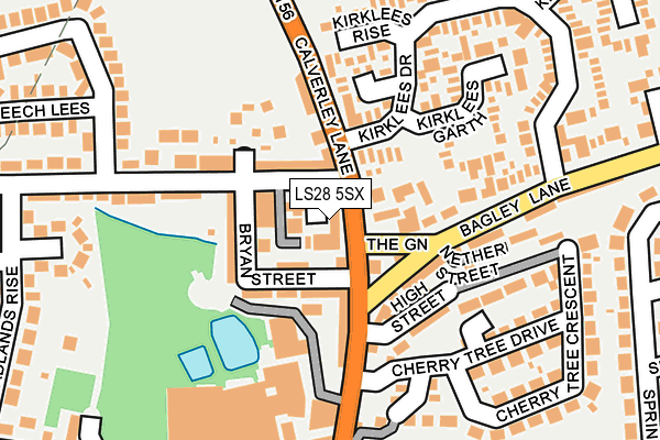 LS28 5SX map - OS OpenMap – Local (Ordnance Survey)