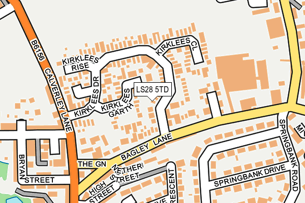 LS28 5TD map - OS OpenMap – Local (Ordnance Survey)