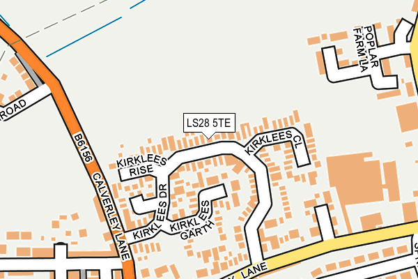 LS28 5TE map - OS OpenMap – Local (Ordnance Survey)