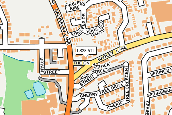 LS28 5TL map - OS OpenMap – Local (Ordnance Survey)