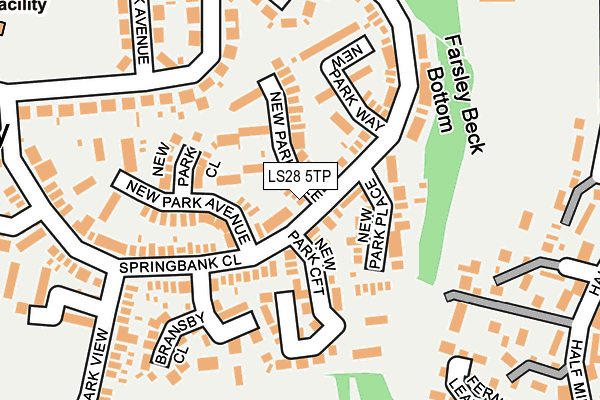 LS28 5TP map - OS OpenMap – Local (Ordnance Survey)