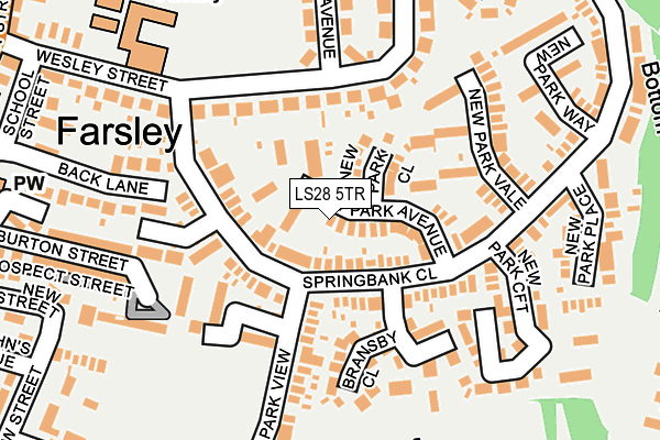 LS28 5TR map - OS OpenMap – Local (Ordnance Survey)