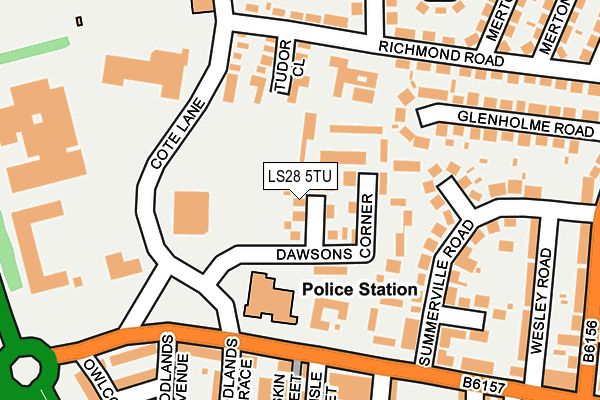 LS28 5TU map - OS OpenMap – Local (Ordnance Survey)