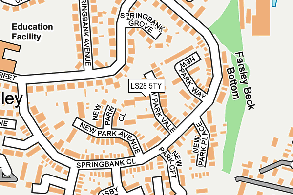 LS28 5TY map - OS OpenMap – Local (Ordnance Survey)