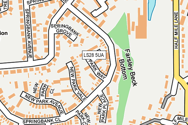 LS28 5UA map - OS OpenMap – Local (Ordnance Survey)