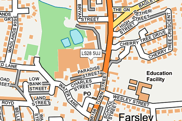 LS28 5UJ map - OS OpenMap – Local (Ordnance Survey)