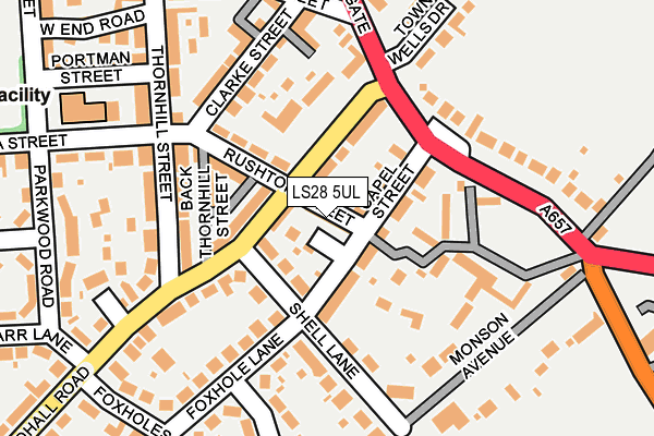 LS28 5UL map - OS OpenMap – Local (Ordnance Survey)
