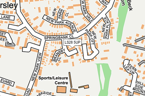 LS28 5UP map - OS OpenMap – Local (Ordnance Survey)