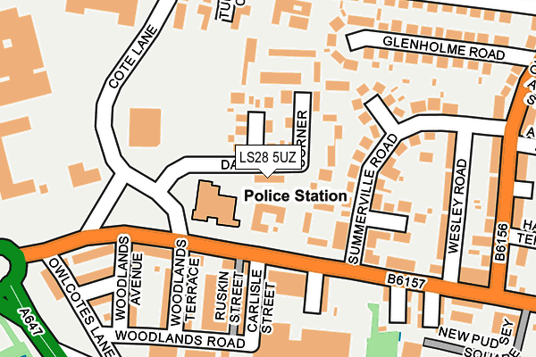 LS28 5UZ map - OS OpenMap – Local (Ordnance Survey)