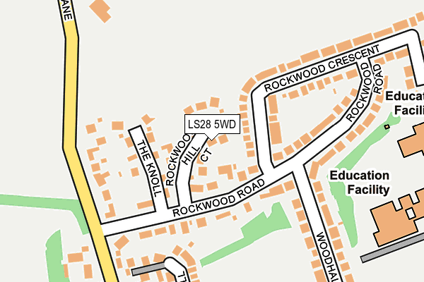 LS28 5WD map - OS OpenMap – Local (Ordnance Survey)