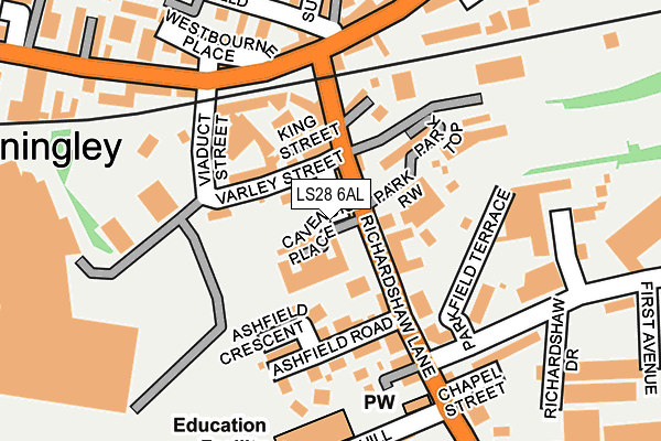 LS28 6AL map - OS OpenMap – Local (Ordnance Survey)