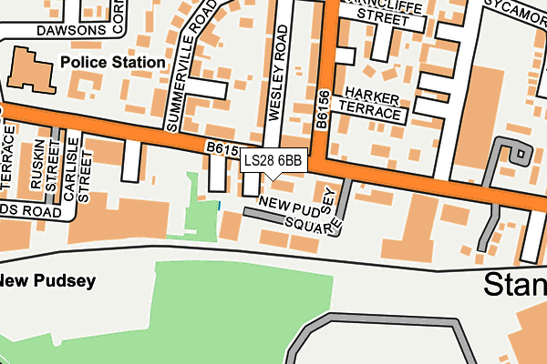 LS28 6BB map - OS OpenMap – Local (Ordnance Survey)