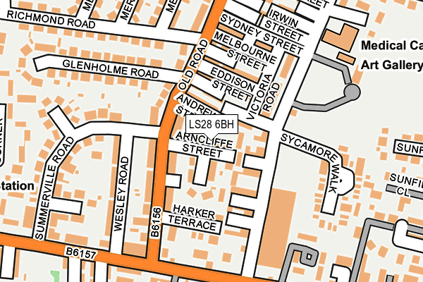 LS28 6BH map - OS OpenMap – Local (Ordnance Survey)