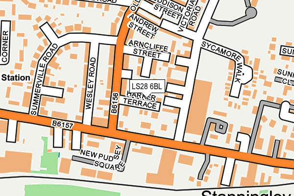 LS28 6BL map - OS OpenMap – Local (Ordnance Survey)