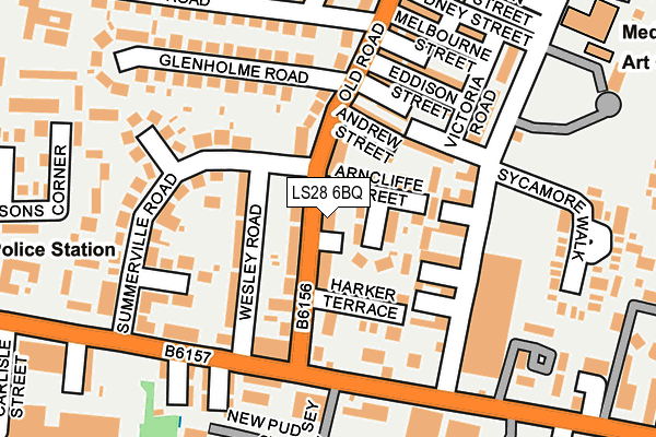 LS28 6BQ map - OS OpenMap – Local (Ordnance Survey)