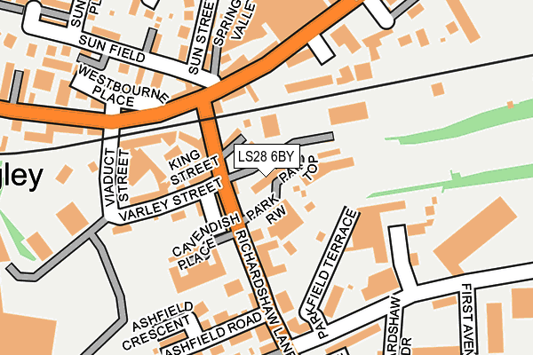 LS28 6BY map - OS OpenMap – Local (Ordnance Survey)