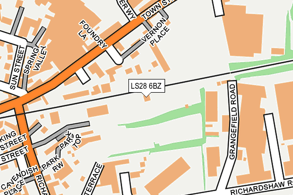 LS28 6BZ map - OS OpenMap – Local (Ordnance Survey)