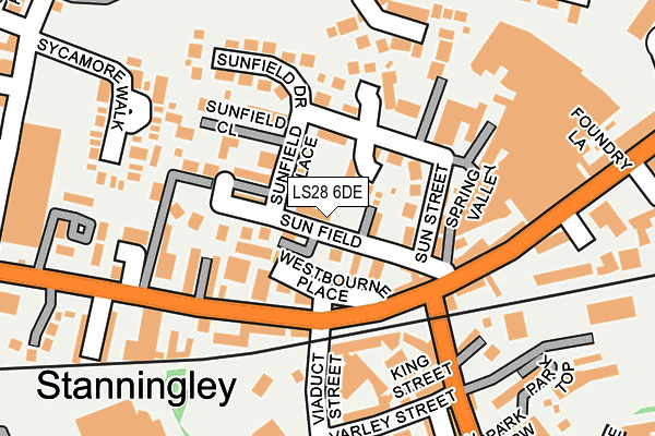 LS28 6DE map - OS OpenMap – Local (Ordnance Survey)