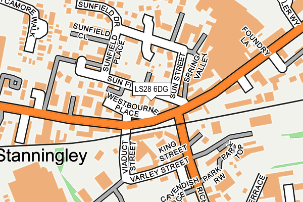 LS28 6DG map - OS OpenMap – Local (Ordnance Survey)