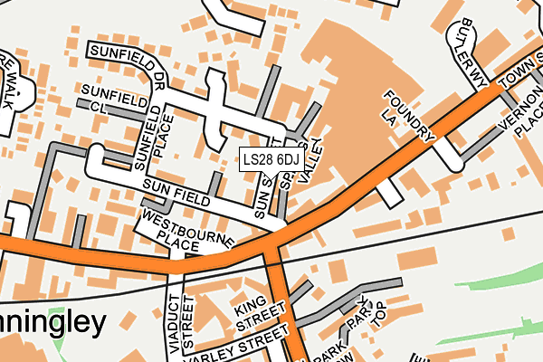 LS28 6DJ map - OS OpenMap – Local (Ordnance Survey)