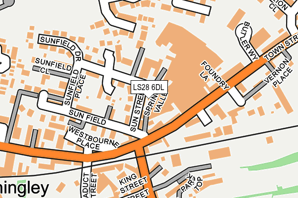 LS28 6DL map - OS OpenMap – Local (Ordnance Survey)