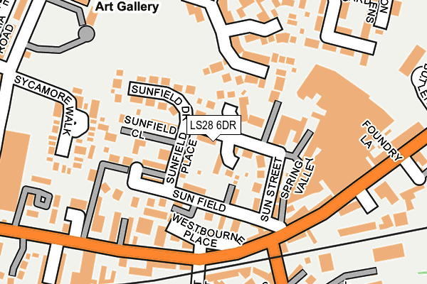 LS28 6DR map - OS OpenMap – Local (Ordnance Survey)