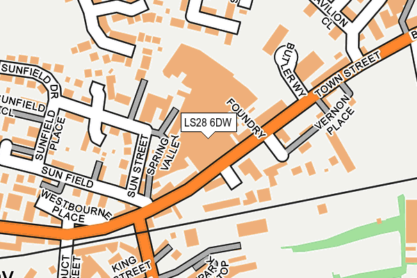 LS28 6DW map - OS OpenMap – Local (Ordnance Survey)