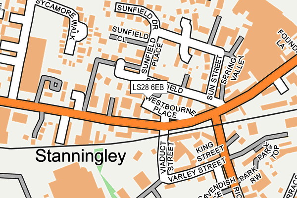 LS28 6EB map - OS OpenMap – Local (Ordnance Survey)