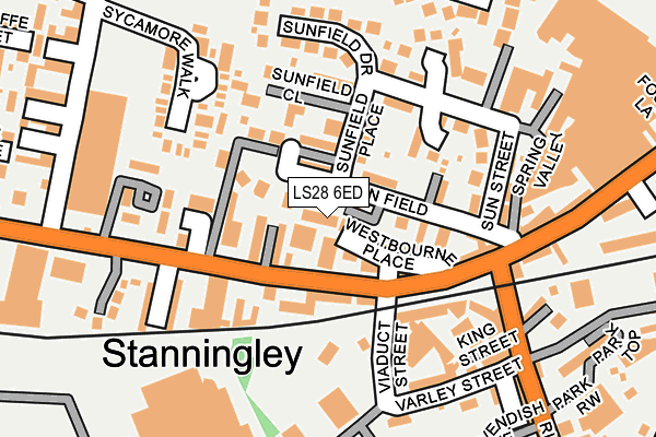 LS28 6ED map - OS OpenMap – Local (Ordnance Survey)