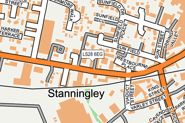 LS28 6EG map - OS OpenMap – Local (Ordnance Survey)