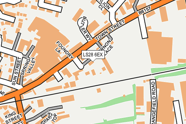 LS28 6EX map - OS OpenMap – Local (Ordnance Survey)