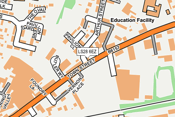 LS28 6EZ map - OS OpenMap – Local (Ordnance Survey)