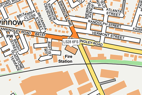 LS28 6FS map - OS OpenMap – Local (Ordnance Survey)