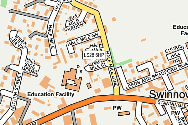 LS28 6HP map - OS OpenMap – Local (Ordnance Survey)