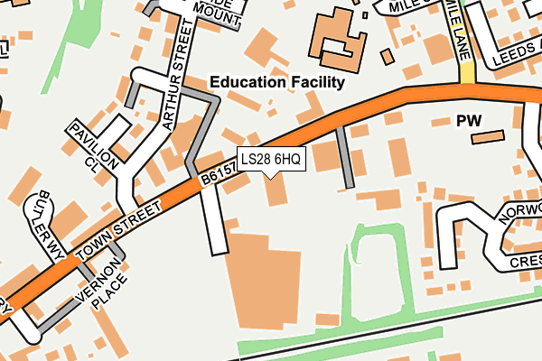 LS28 6HQ map - OS OpenMap – Local (Ordnance Survey)