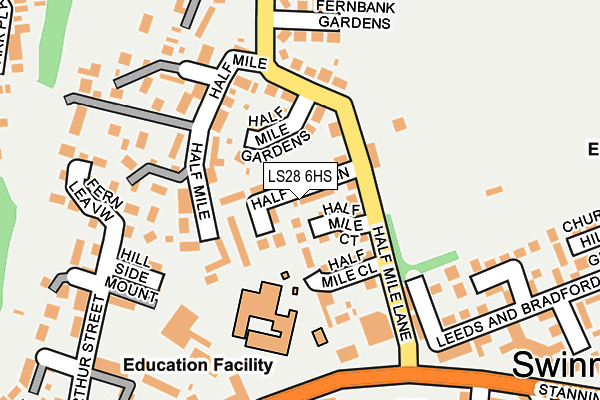 LS28 6HS map - OS OpenMap – Local (Ordnance Survey)