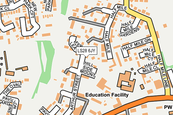 LS28 6JY map - OS OpenMap – Local (Ordnance Survey)