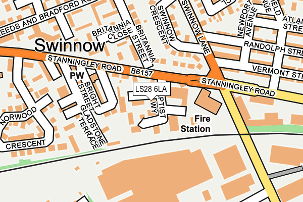 LS28 6LA map - OS OpenMap – Local (Ordnance Survey)