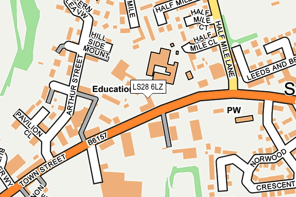 LS28 6LZ map - OS OpenMap – Local (Ordnance Survey)