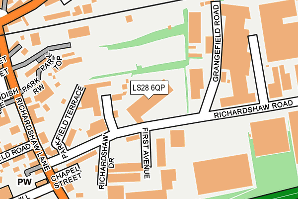 LS28 6QP map - OS OpenMap – Local (Ordnance Survey)