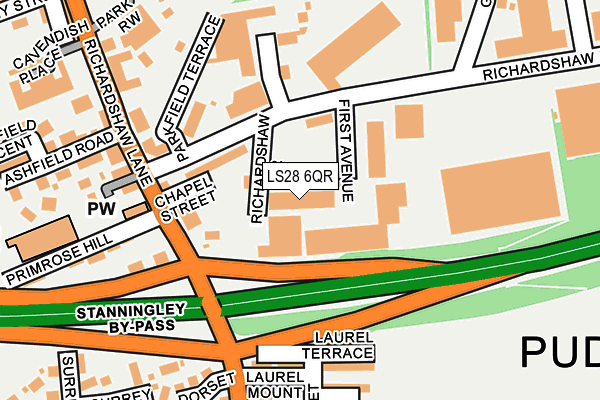 LS28 6QR map - OS OpenMap – Local (Ordnance Survey)