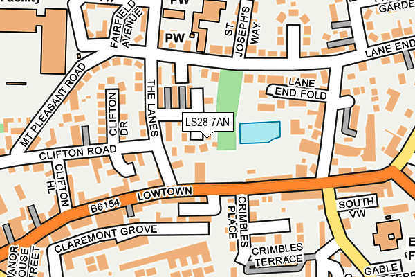 LS28 7AN map - OS OpenMap – Local (Ordnance Survey)