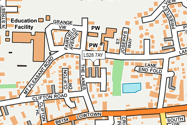 LS28 7AY map - OS OpenMap – Local (Ordnance Survey)