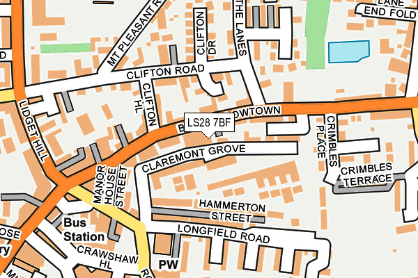 LS28 7BF map - OS OpenMap – Local (Ordnance Survey)