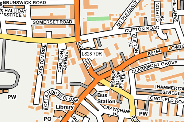 LS28 7DR map - OS OpenMap – Local (Ordnance Survey)