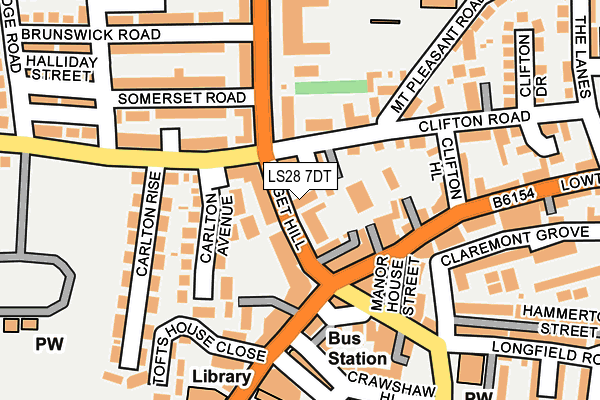 LS28 7DT map - OS OpenMap – Local (Ordnance Survey)