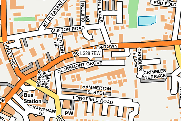 LS28 7EW map - OS OpenMap – Local (Ordnance Survey)