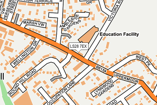 LS28 7EX map - OS OpenMap – Local (Ordnance Survey)