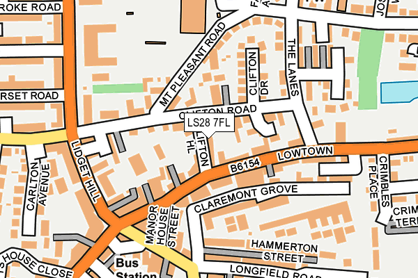 LS28 7FL map - OS OpenMap – Local (Ordnance Survey)