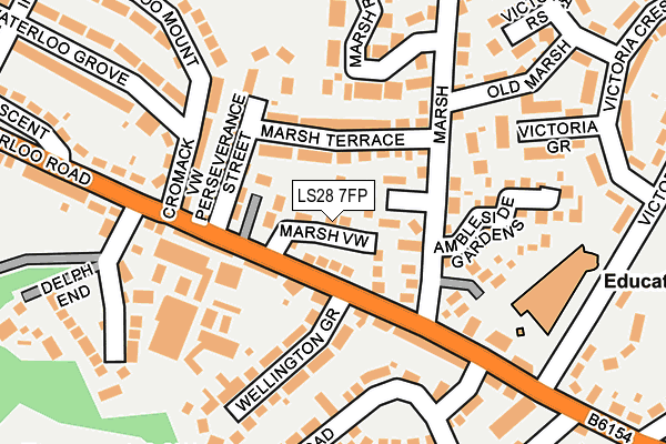 LS28 7FP map - OS OpenMap – Local (Ordnance Survey)